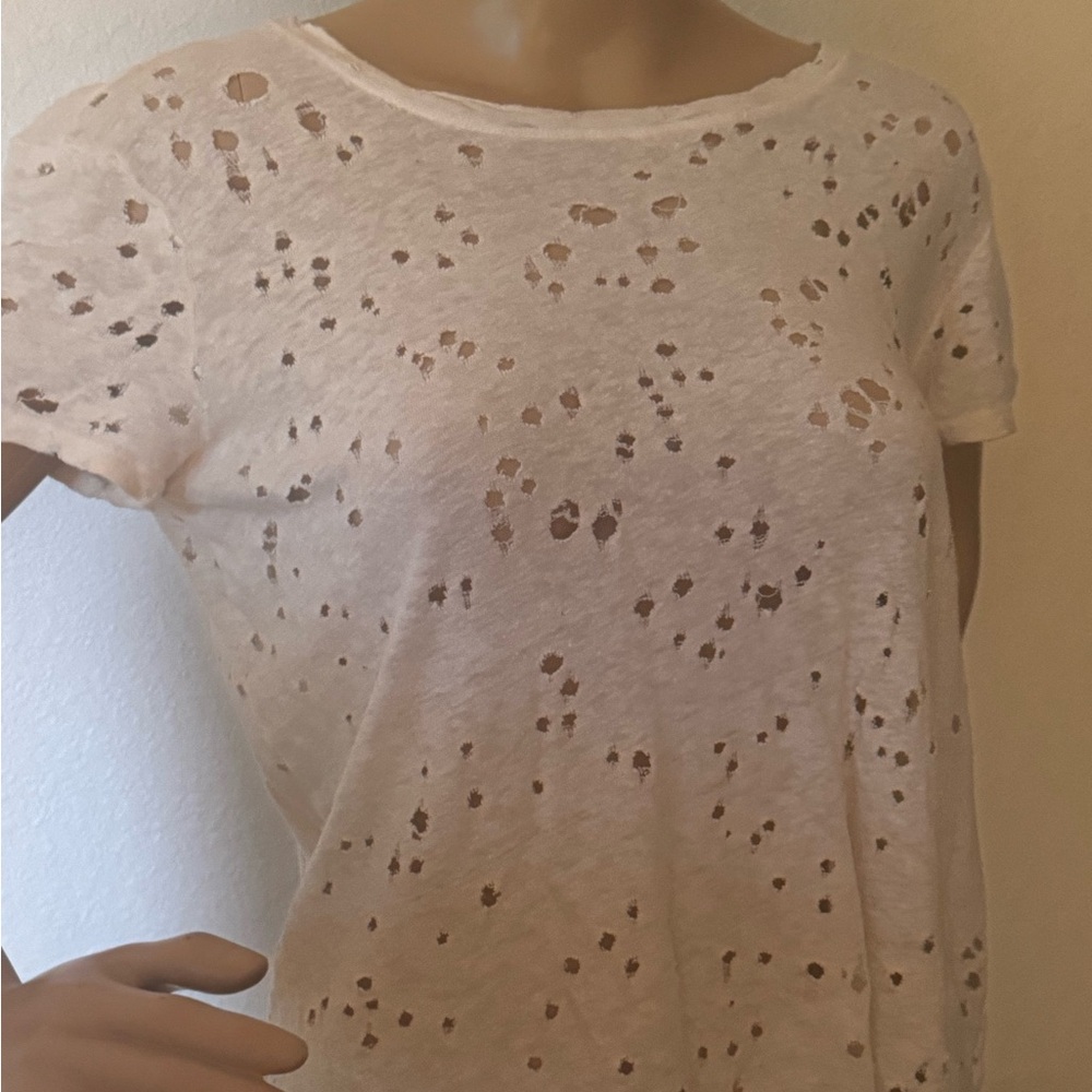 Michael Stars Distressed Short Sleeve Tee